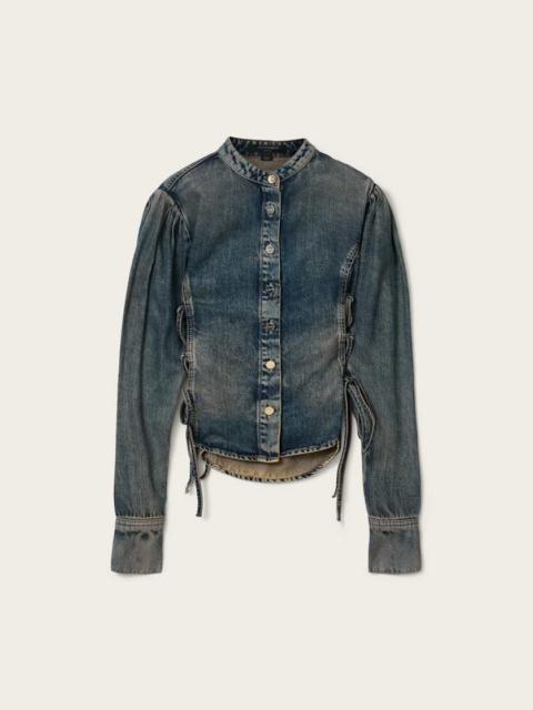 ALLSAINTS EVANNA DENIM FITTED SHIRT