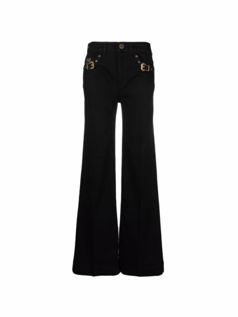 VERSACE JEANS COUTURE buckle-detail flared trousers