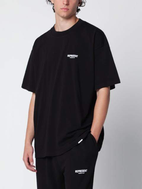 REPRESENT Black cotton T-shirt with logo