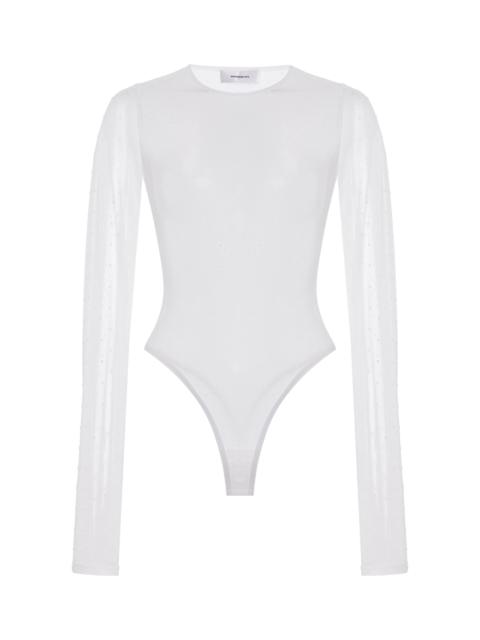 WARDROBE.NYC Polka Dot Bodysuit white