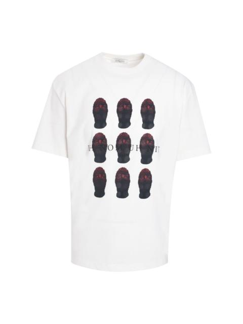 ih nom uh nit masks-print cotton T-shirt