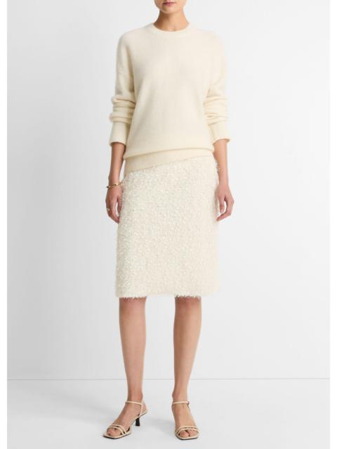 Vince Feathery-Fringe Knee Skirt