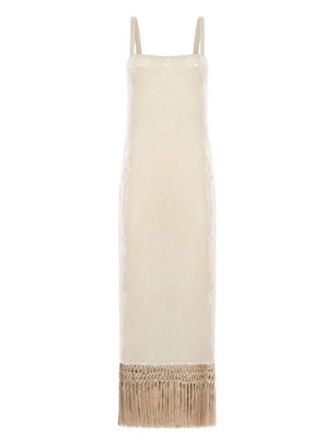 Taller Marmo Agrigento Disco sequin fringed midi dress