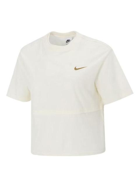 (WMNS) Nike Logo T-Shirt 'White' FQ7009-110