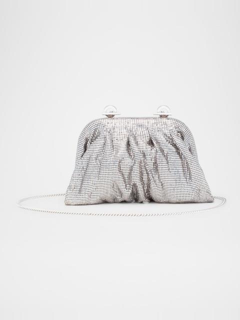 BENEDETTA BRUZZICHES Venus La Petite Pleated Mirror Mesh Clutch Bag