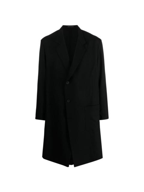 notched-lapels single-breasted coat