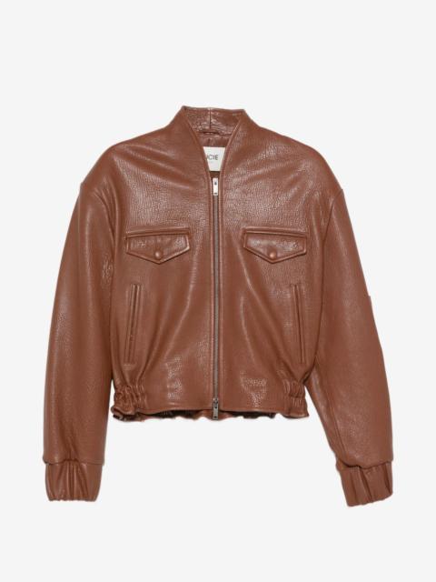 DUCIE Frankie pebbled leather jacket