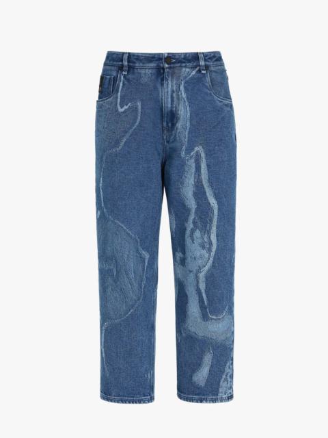 FENDI Blue denim trousers