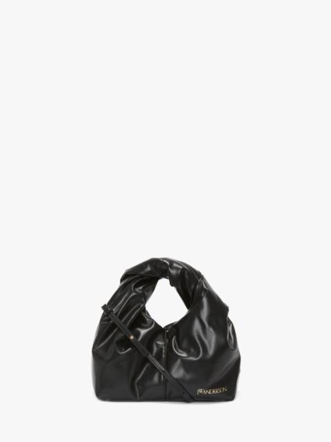 MINI TWISTER HOBO WITH STRAP - LEATHER CROSSBODY BAG