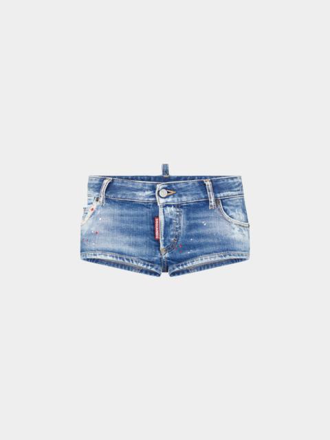 DSQUARED2 MEDIUM WORN OUT BOOTY WASH DENIM HOT PANTS
