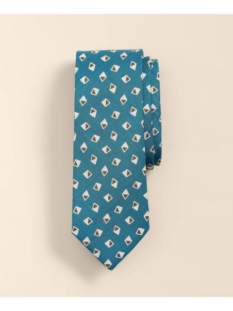 Brooks Brothers Silk-Linen Diamond Tie