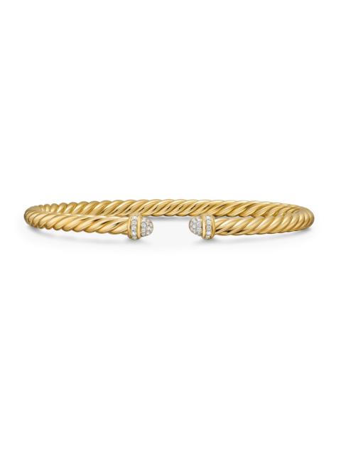 DAVID YURMAN Women's Cablespira Flex Bracelet in 18K Yellow Gold - Diamond