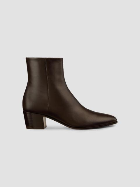 Gianvito Rossi Women's Spencer 45MM Leather Booties - Dark Brown