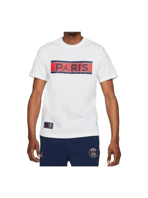 Jordan Air Jordan x Paris Saint Germain Block Logo T-shirt 'White' DB6510-100
