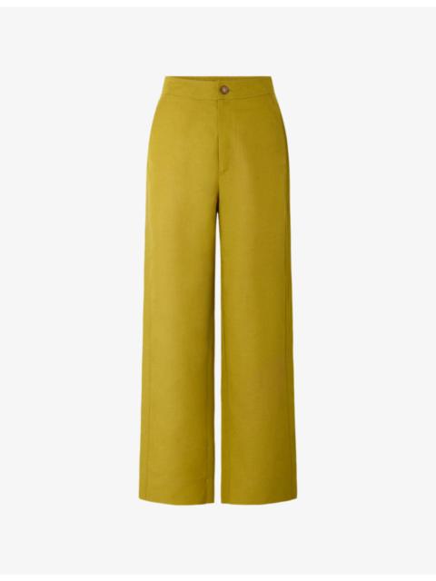 soeur Dario Straight-Leg Linen-Blend Trousers