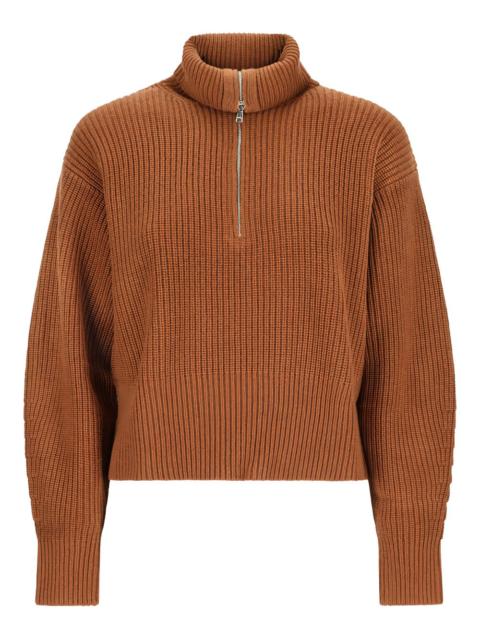Max Mara zip-up roll-neck jumper