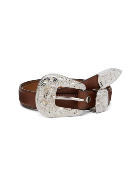 NEEDLES Tan Papillon Western Tip Belt