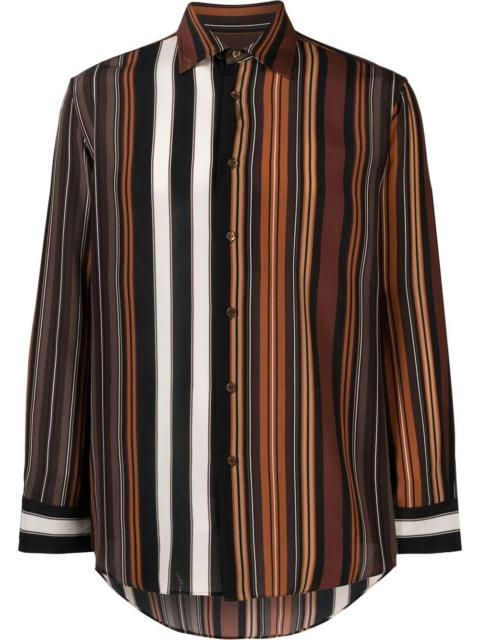 Etro striped long-sleeve silk shirt