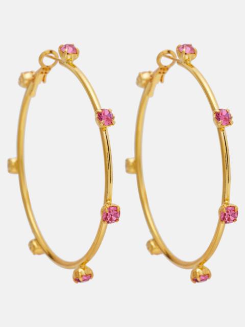 MAGDA BUTRYM Embellished gold-plated hoop earrings