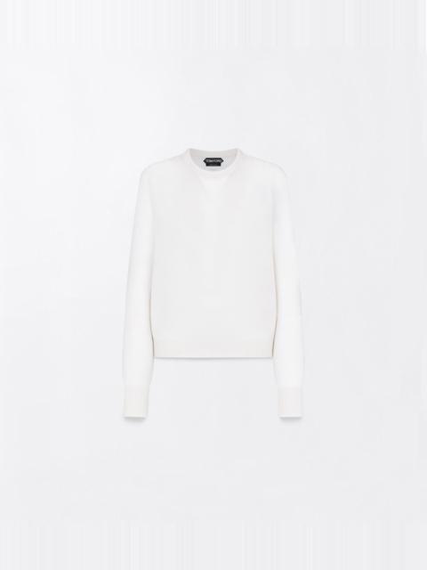 TOM FORD SEAMLESS CASHMERE ASYMMETRIC CREWNECK KNIT