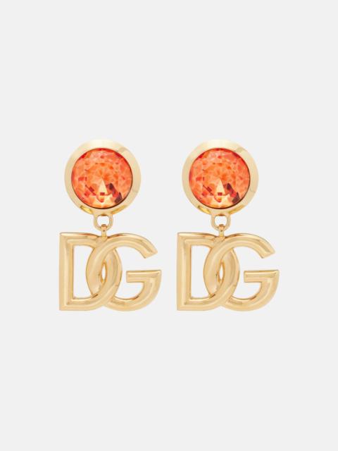 Dolce & Gabbana DG embellished clip-on earrings