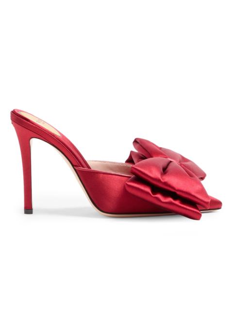 Valentino Women's Yolande 105MM Satin Mules - Red