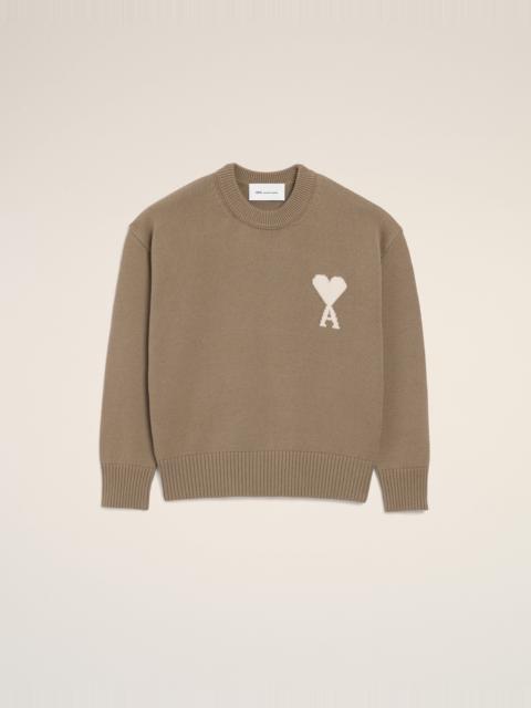 BEIGE WOOL AND COTTON CREWNECK AMI DE COEUR SWEATER