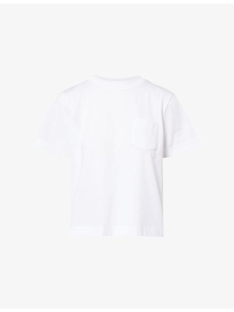 sacai Patch-Pocket Boxy Cotton T-Shirt