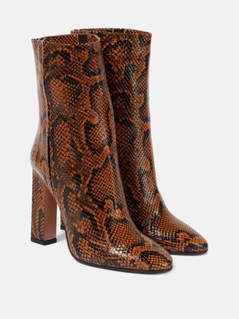 AQUAZZURA Joplin 105 printed leather bootie