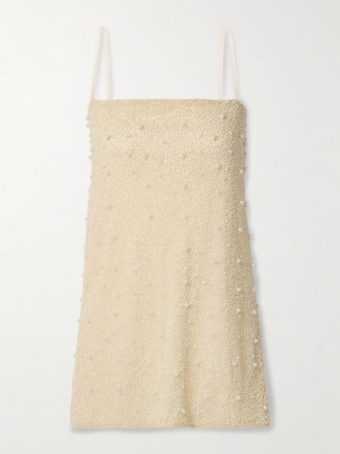 SARA CRISTINA Mare Embellished Stretch-jersey Mini Dress