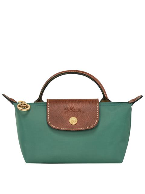 Longchamp Le Pliage Original Pouch with handle Sage - Recycled canvas