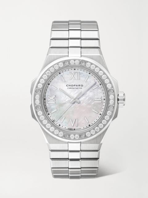 Chopard Alpine Eagle Automatic 36mm small stainless steel, mother-of-pearl and diamond watch Gray