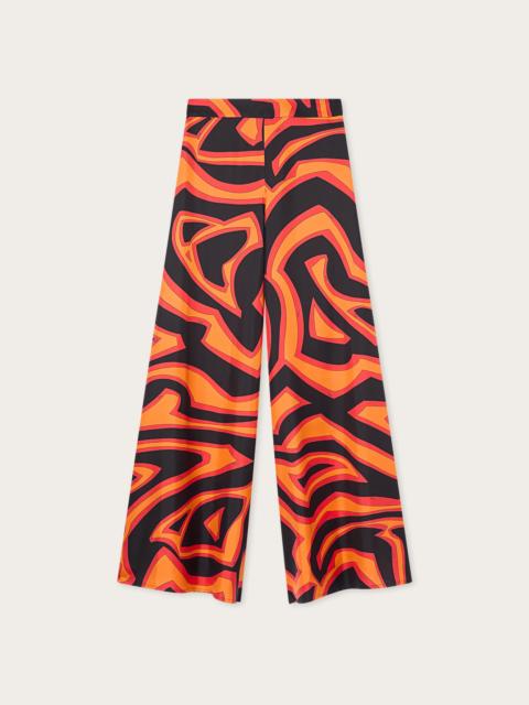 PUCCI LABIRINTO PRINT SILK PALAZZO PANTS