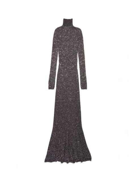 BALENCIAGA Women's Maxi Dress in Black/silver