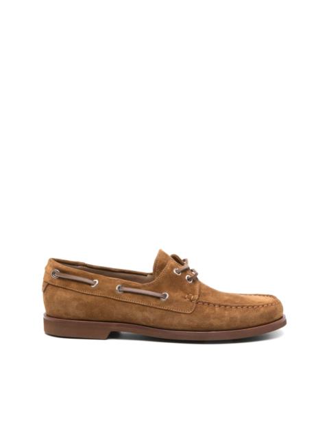 Gianvito Rossi suede boat shoes