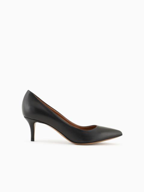 EMPORIO ARMANI Leather pumps with stiletto heel