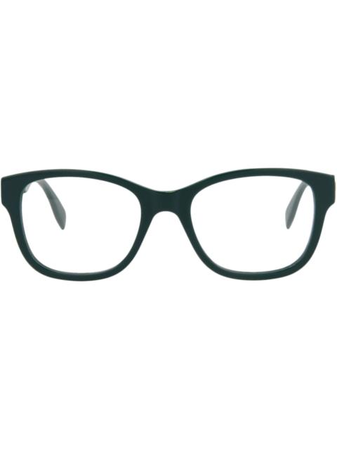 Alexander McQueen Alexander McQueen Square-Frame Acetate Optical Frames Green Green Transparent (AM0350O-30012328-003)