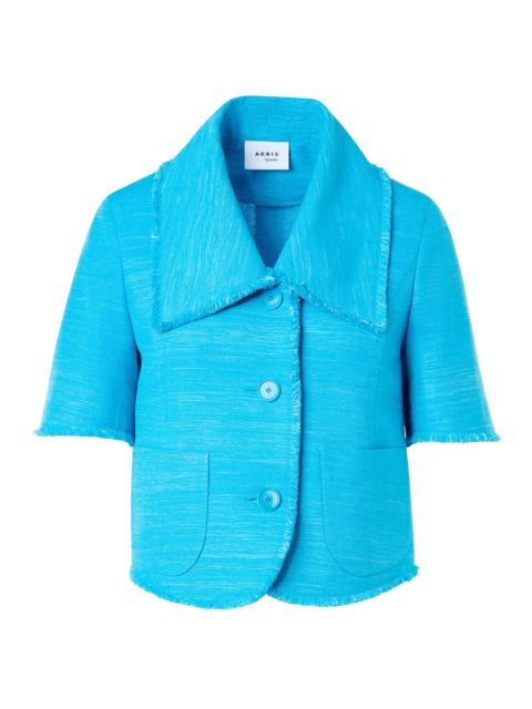 AKRIS Women's Patch Pocket Silk-Blend Jacket - Turquoise