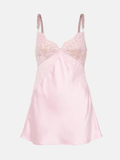 self-portrait x Christopher Kane satin slip dress