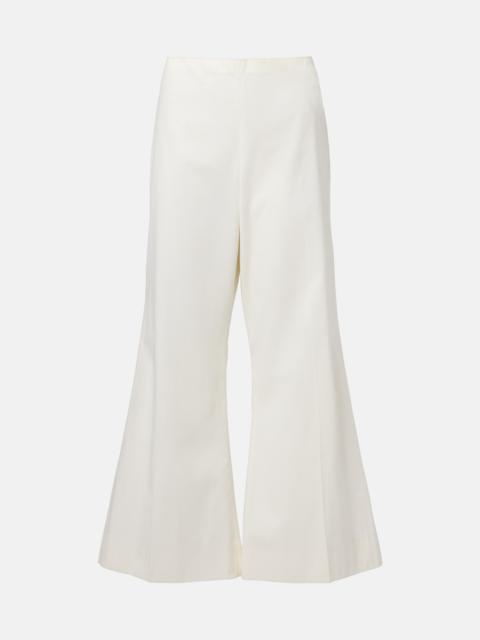 KHAITE Walter cotton and silk flared pants