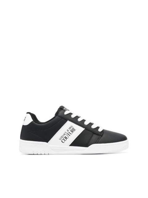 VERSACE JEANS COUTURE logo print contrasting low-top trainers
