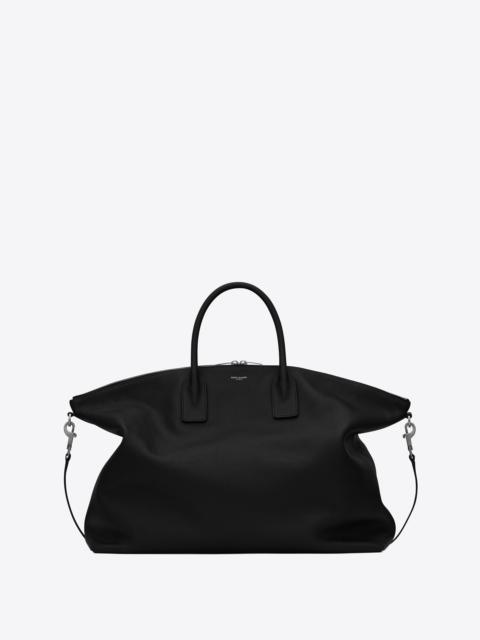 SAINT LAURENT giant bowling bag in soft grained leather