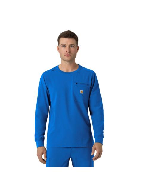 Carhartt Force Cross-Flex Crew Neck Long Sleeve Scrub Top