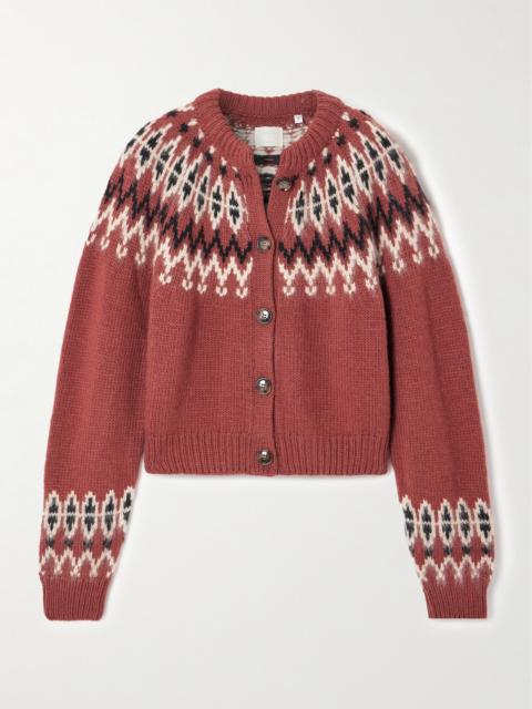 DÔEN Clarke Fair Isle Wool-blend Cardigan