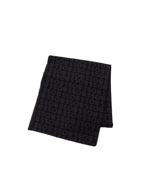 BOSS Tadic logo-jacquard scarf