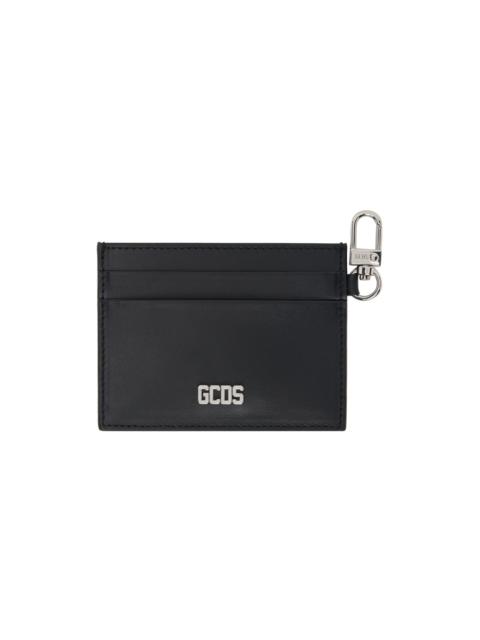 GCDS Black Comma Leather Card Holder