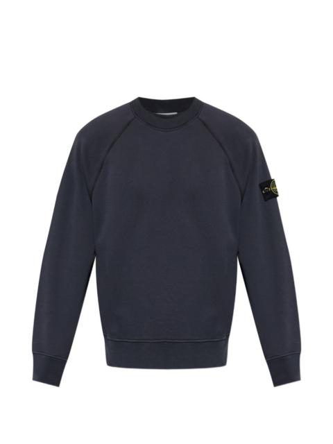 Stone Island logo-patch raglan-sleeve sweatshirt