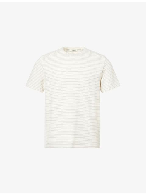 FRAME Jacquard Stripe Cotton-Jersey T-Shirt