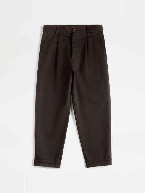 PANTS WITH DARTS - BROWN