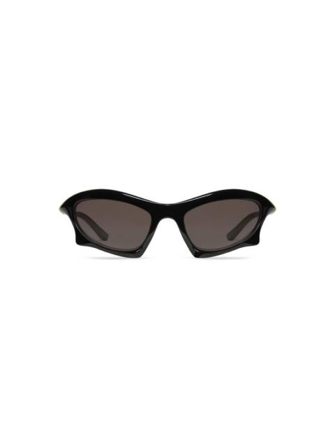 BALENCIAGA Bat Rectangle Sunglasses in Black